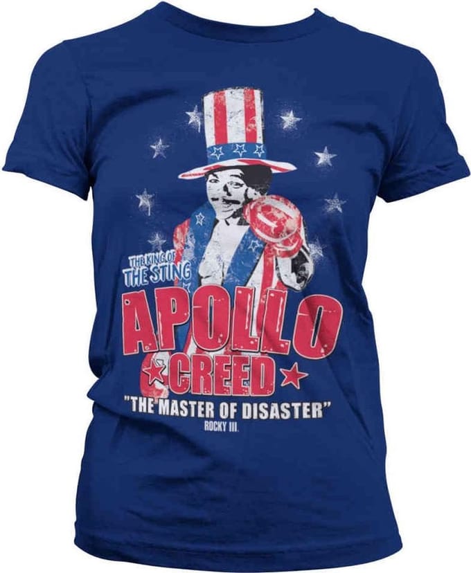 Rocky Dames Tshirt -S- Apollo Creed Blauw