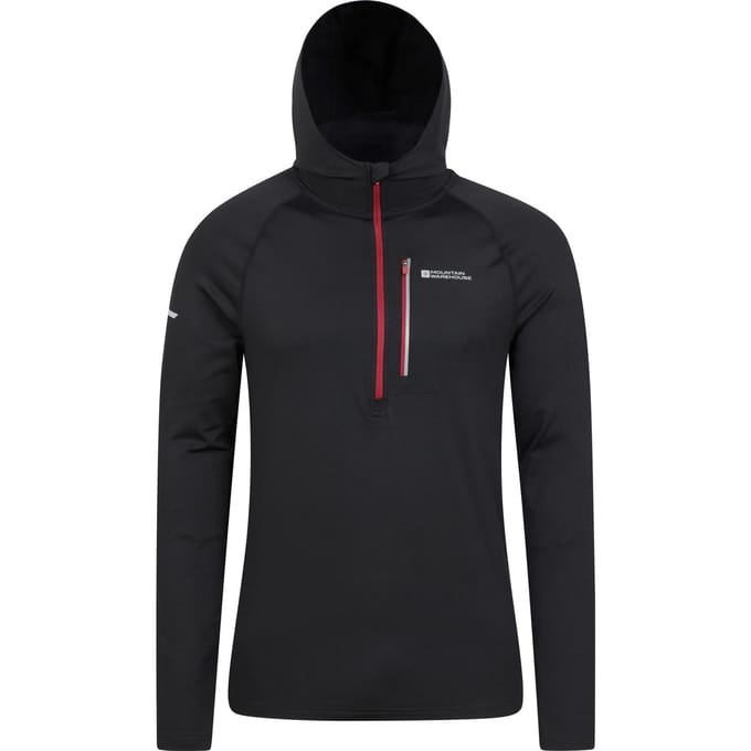 Mountain Warehouse Heren Solo Recycled Slim Hoodie (Zwart)