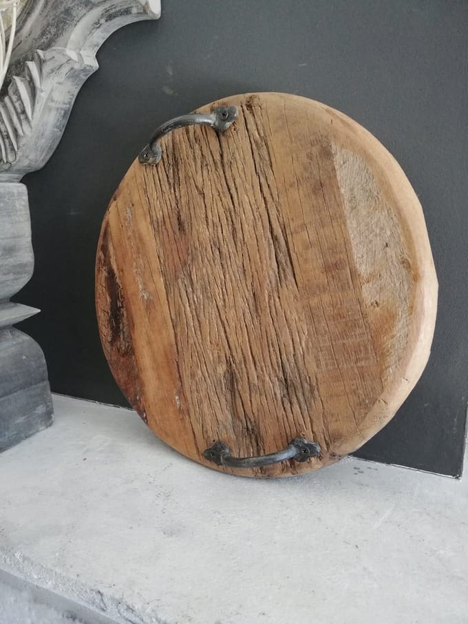 Houten dienblad 32 tot 35 cm robuust sober landelijk