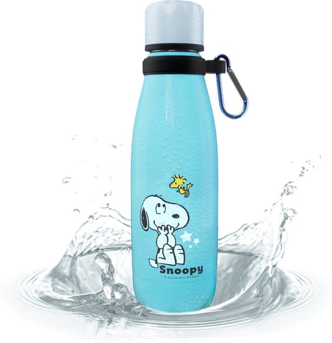 Snoopy - Thermosfles - Drinkfles Kinderen - Dubbelwandig - RVS - Drinkfles - 350 ml