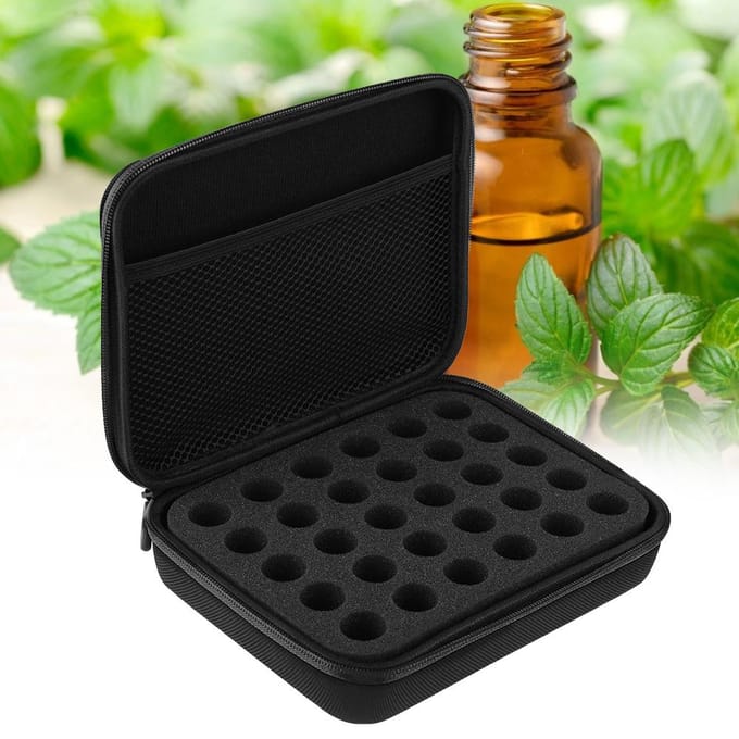 Essential Oil Carrying Case, Hard Shell Essential oil Case,Suitable for Bottles 5ml Type 1 black