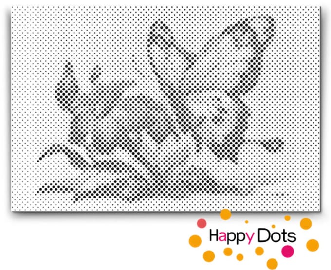 HappyDots DOT Painting Vlinders 07 - 40x60cm