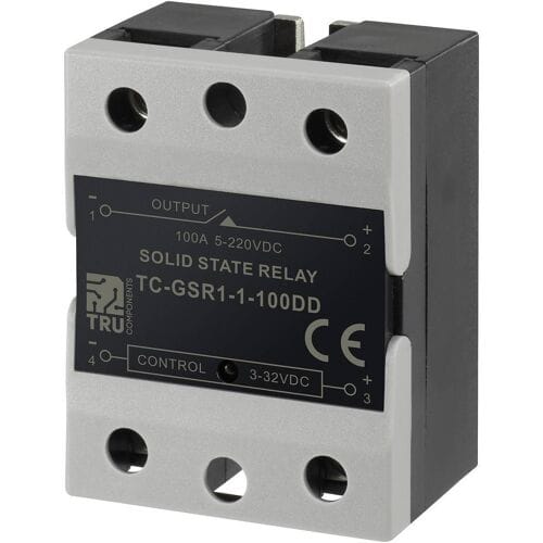 TRU COMPONENTS Halfgeleiderrelais TC-GSR-1-100DD 100 A Schakelspanning (max.): 220 V/DC DC-circuit 1 stuk(s)