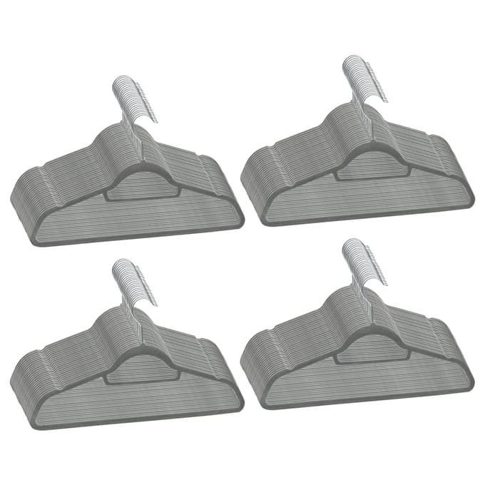 vidaXL - 100-delige - Kledinghangerset - anti-slip - fluweel - grijs