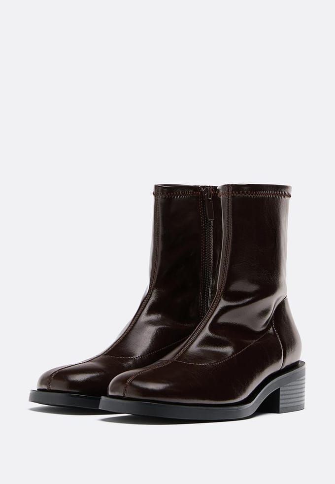 Stradivarius Stretch enkellaarsjes  BRUIN 36