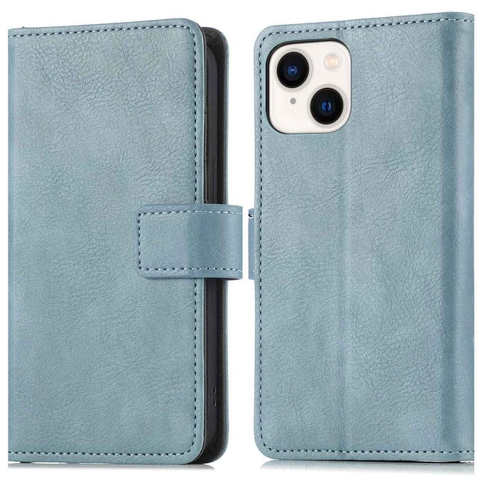 imoshion Hoesje - Geschikt voor Apple iPhone 14 / 13 - Luxe Bookcase - Lichtblauw