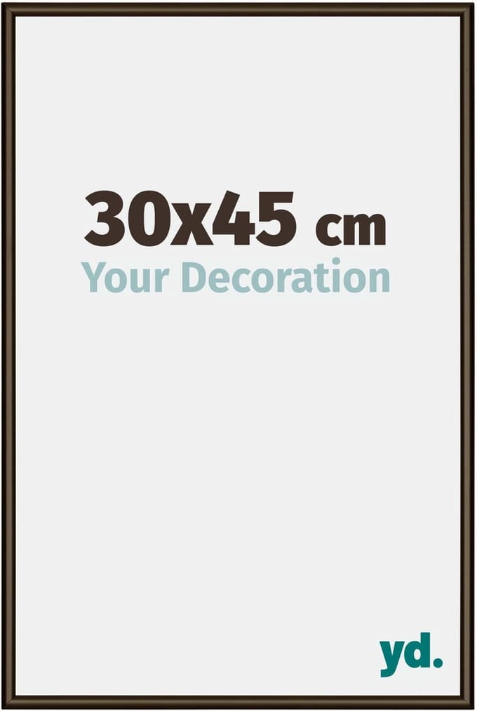 Your Decoration - Fotolijst 30x45 cm - Aluminium - Walnoot Structuur - New York