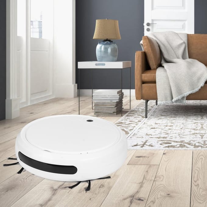 Ensemble aspirateur robot multifonction intelligent à lumière ultraviolette pour la maison blanc