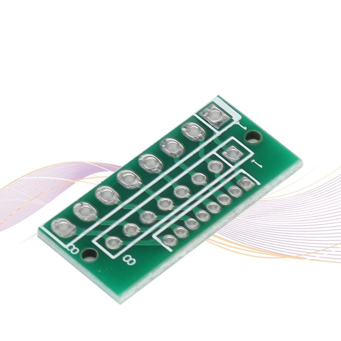 10 stuks 1.27MM 2.0MM 2.54MM 8 Pin 3 Rijen 24 Gaten Adapterbord voor Draadloze Modules