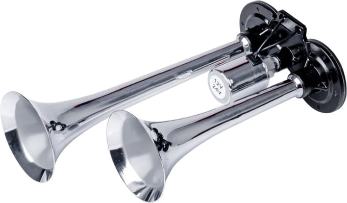 Dubbele claxon - 2 tonen - 12/24V - 118dB