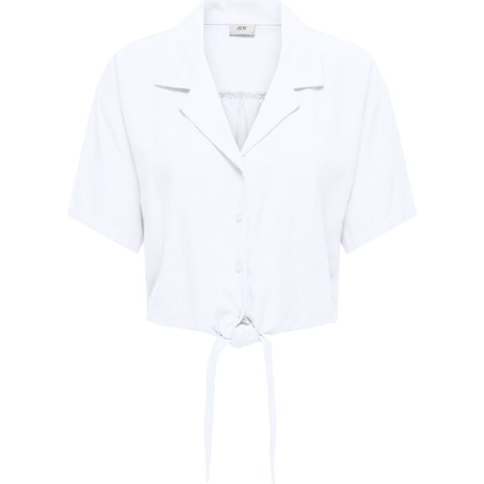 JDY - JDYCAYA LINEN S/S KNOT SHIRT WVN DIA - Dames - Blouses