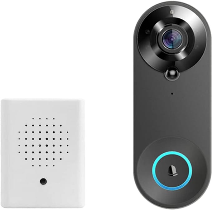 Videodeurbel Camera - Slimme Deurbel - Veiligheid Thuis - Bewegingsdetectie - 1080P FHD - Zwart