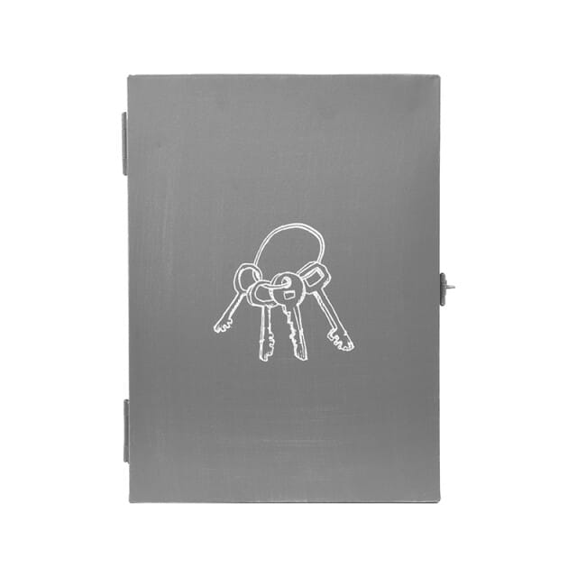 LABEL51 - Wanddecoratie Sleutelkastje - Grijs - 8x25x35cm