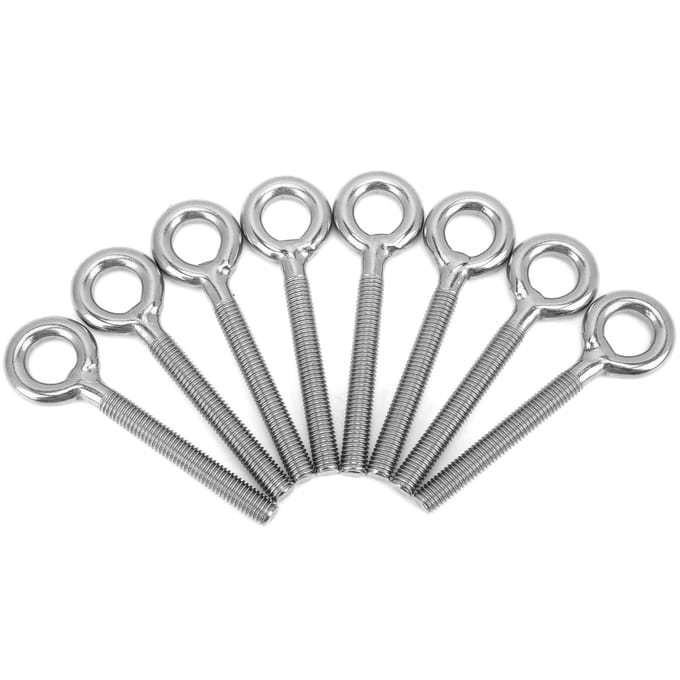 8 stuks M8 Oogbout RVS Ringbouten Machinegelast Gesloten Schroefdraad Oogschroefbouten