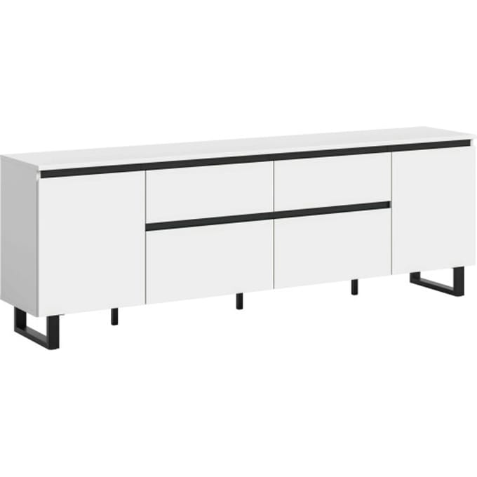 Tomasa Lowboard wit melamine Zwart - 36x188x65cm