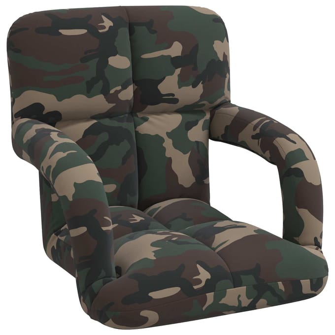 vidaXL - Verstelbare - Vloerstoel - met - Armleuning - 5 - Posities - Stof