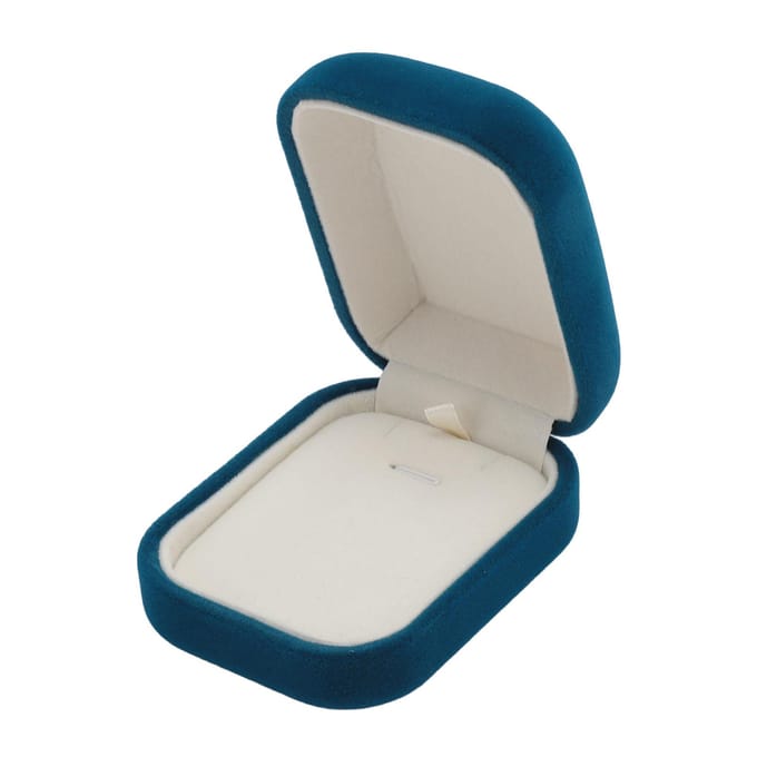 Coffret à bijoux en velours, doublure douce, luxueux et tendance, idéal pour une demande en mariage. Earring box bleu