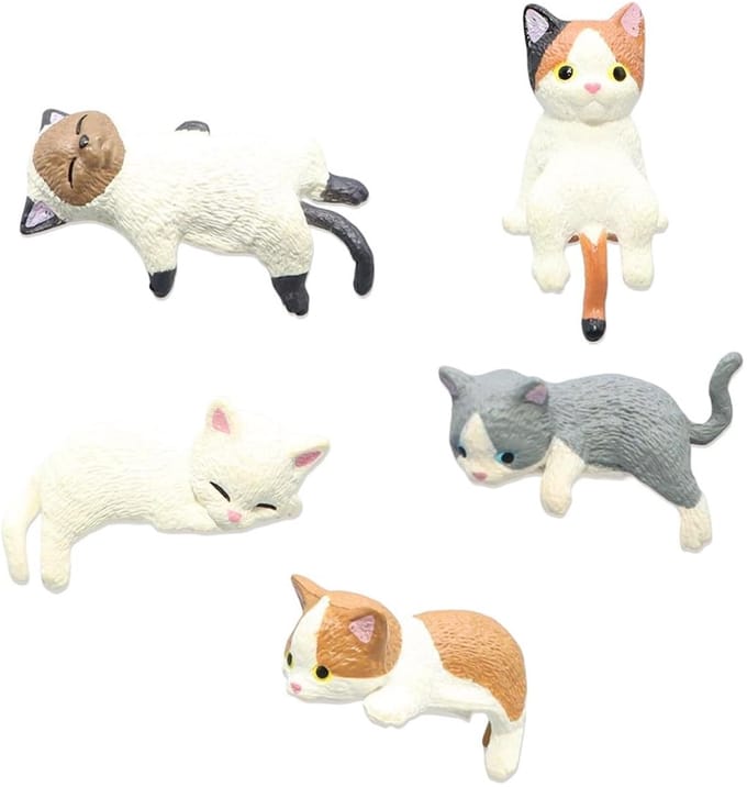 Dailygoods - Set van Schattige Mini Kattenfiguren voor Auto-interieurdecoratie