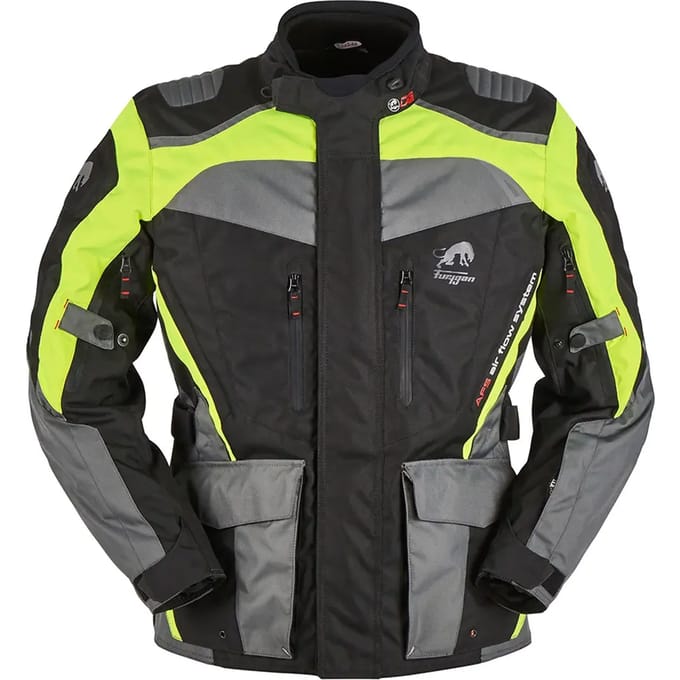 Furygan Apalaches Jas Zwart Fluo Geel - Maat M - Jas