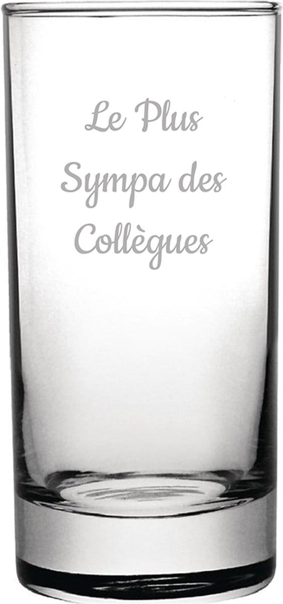 Longdrinkglas gegraveerd - 28,5cl - Le Plus Sympa des Collègues
