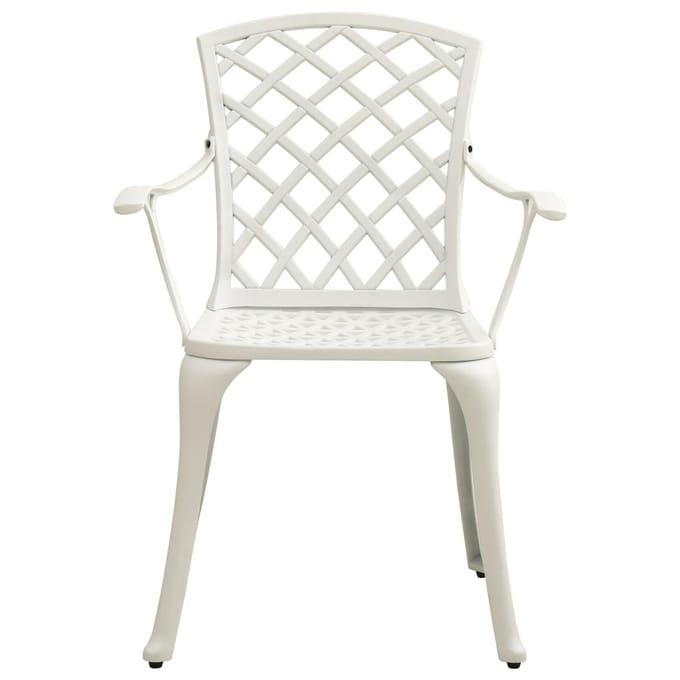 vidaXL - Tuinstoelen - 2 - st - gietaluminium - wit
