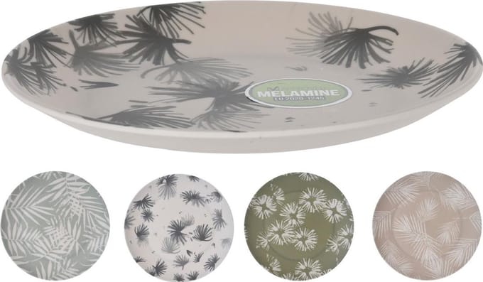 Excellent Houseware Bord plat melamine Ø20cm ( per stuk ) (1 stuk) assorti