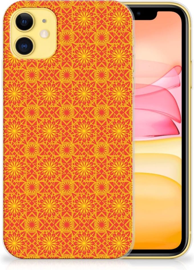Apple iPhone 11 TPU bumper Batik Oranje