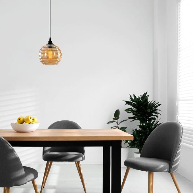 Opviq Hanglamp Gold 010, goud-transparant, glas, Ø 20 cm