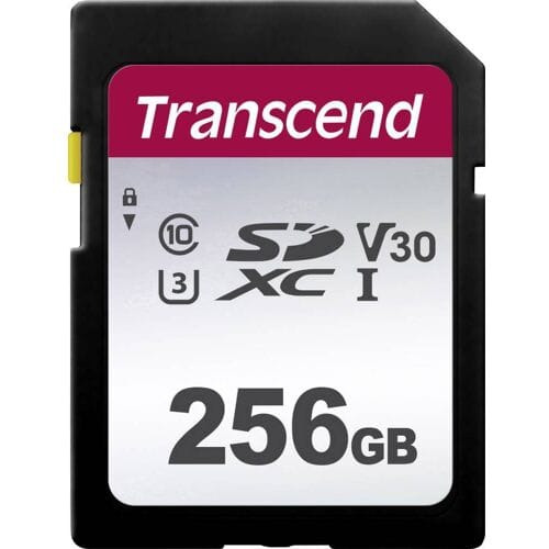Transcend Premium 300S SDXC-kaart 256 GB Class 10, UHS-I, UHS-Class 3, v30 Video Speed Class