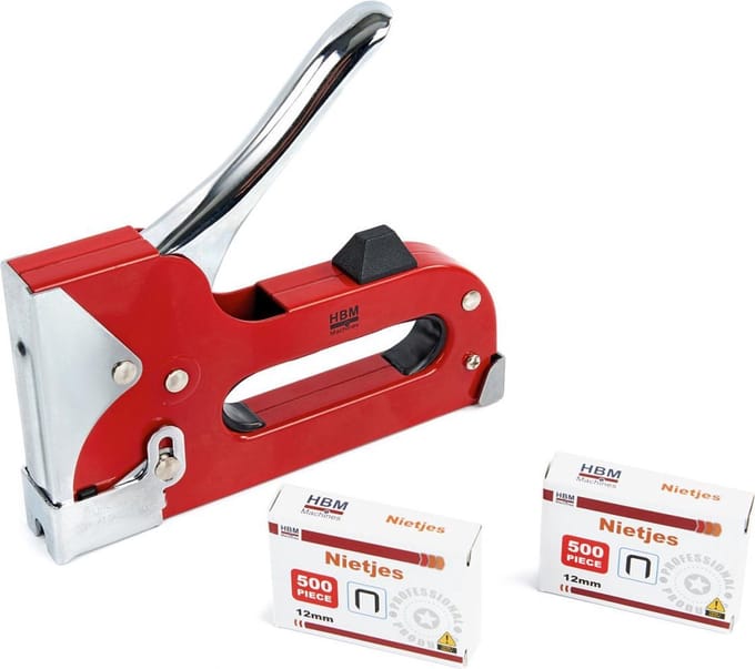 Professionele Stalen Handtacker, Nietmachine Inclusief 1000 Nietjes