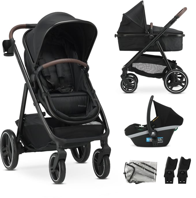 Mooiys Luca Kinderwagen 3in1 - Multi functionele Kinderwagen - inclusief autostoel - Zwart