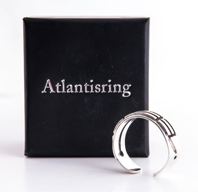 Atlantis ring open zilver (heren maat)