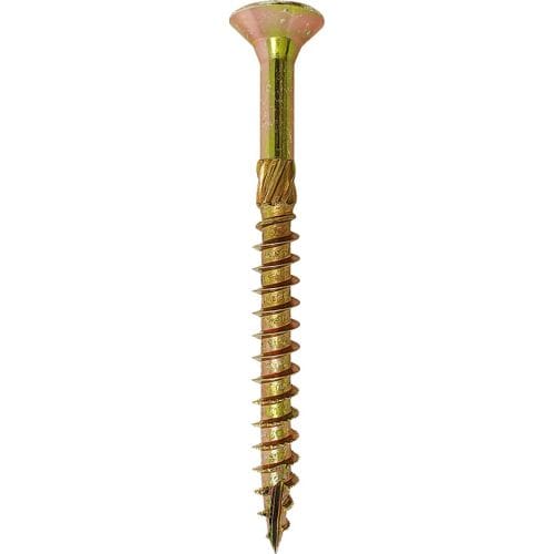 Spectre universele schroeven platkop deeldraad geel 6x100mm PZ2 (100 Stuks)