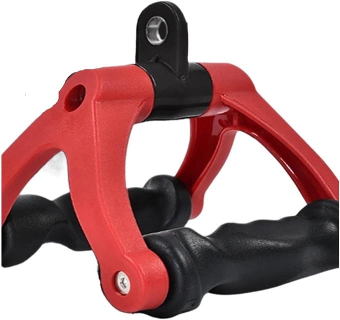 Lat Pull Down Bar - Kabel Machine Handvat - Krachttraining Rug - Ergonomisch Ontwerp - 16 cm - Rood