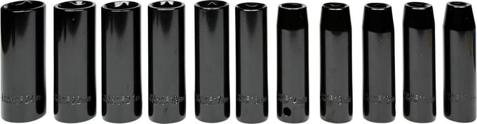 Benson 11-delige slagvaste doppenset - 10 t/m 24 mm - 1/2 inch aansluiting