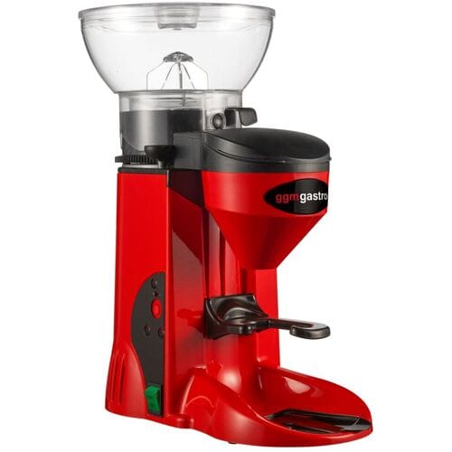 GGM Gastro Kaffeemühle - 1kg - 77dB - Mit direkter Ausgabe - Rot Rood