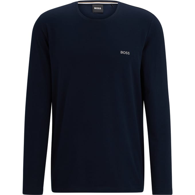 Shirt met lange mouwen en labelstitching, model 'Mix&Match'