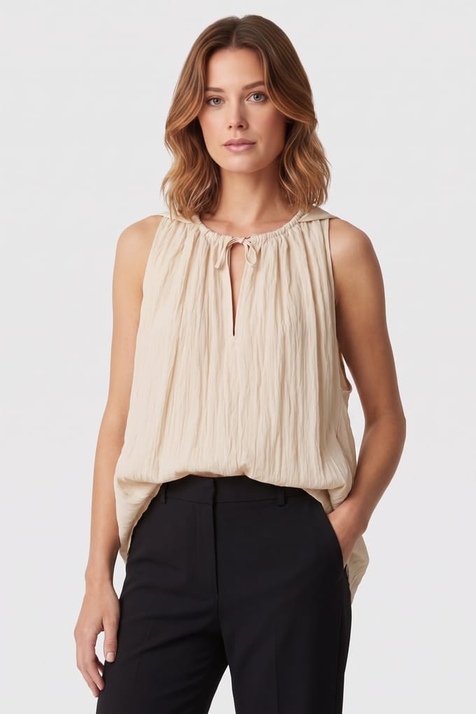 ARKET Harper Cape Top Beige Taglia: 32 | Magliette intime Outlet | Donna | Marrone