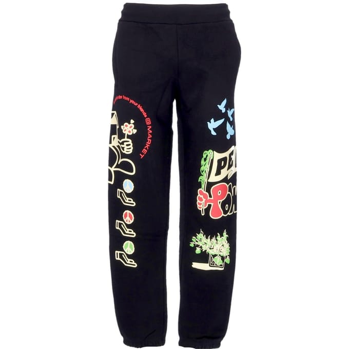 Heren joggingbroek Peace And Power joggingbroek zwart