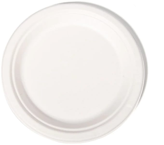 100x Bord Ø23 cm suikerriet BIO bagasse Plasticvrij 9 inch