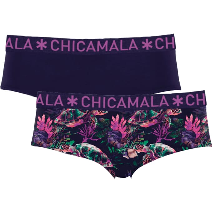 Muchachomalo Girls 2-pack hipster print+ solid