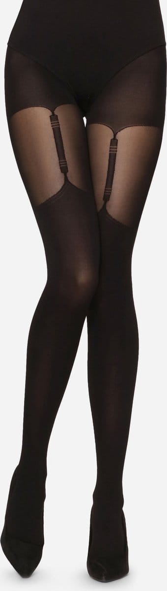 Merry Style Dames Panty - 60 DEN-Overknee-Look – Polyamide – Zwart – M - MS-GB-260
