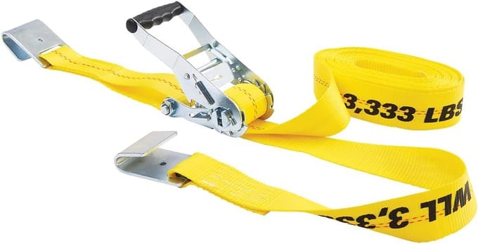 Heavyduty 27' x 2'' Ratchetbindriem met dubbele J-haken