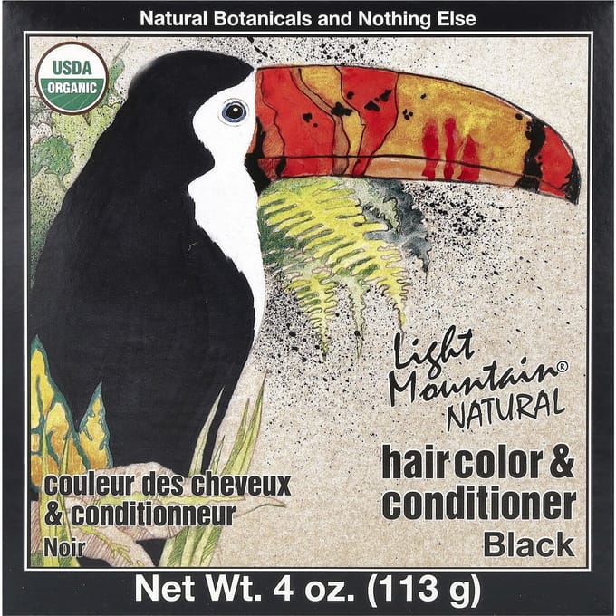 Natuurlijke Haarkleur & Conditioner, Zwart, 113G(4 Oz) gray