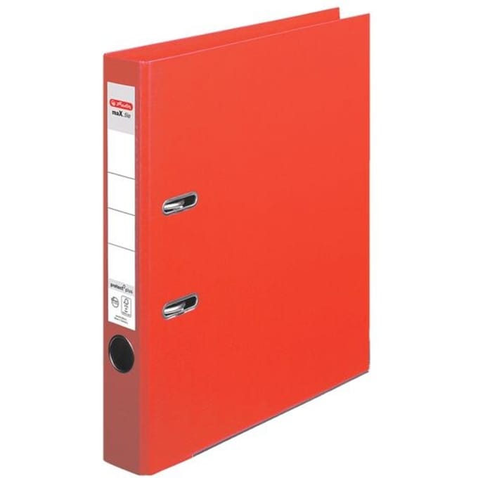 herlitz ordner maX.file protect plus, A4, rugbreedte 50 mm, rood