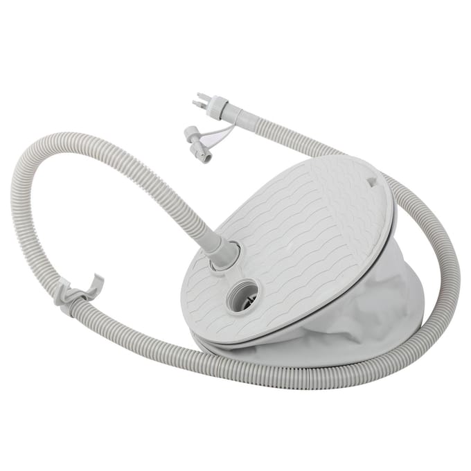 Pompe à pied XL Gonfleur portable avec 3 embouts de connexion de taille pour bateaux gonflables white