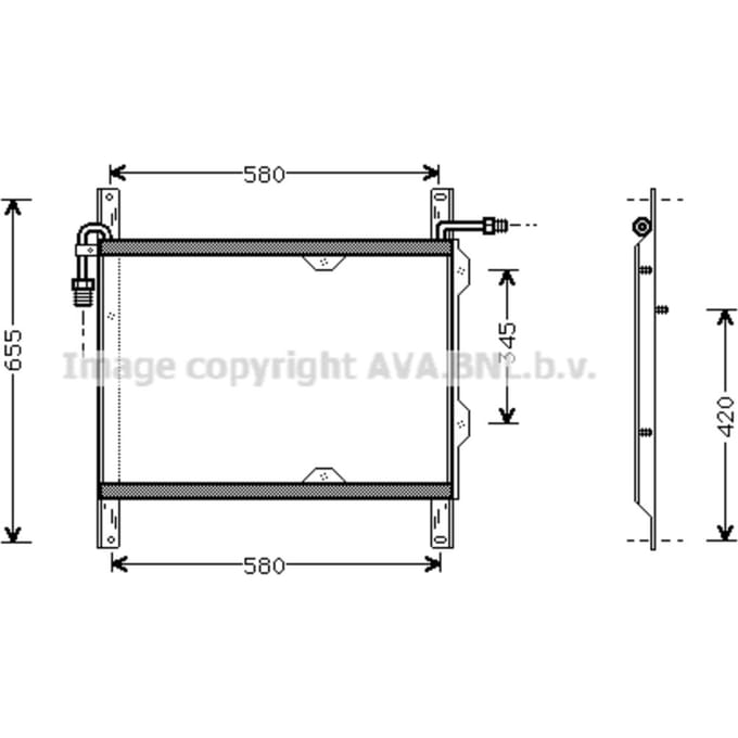 Condensator, airconditioning HIGHWAY AUTOMOTIVE DF5022