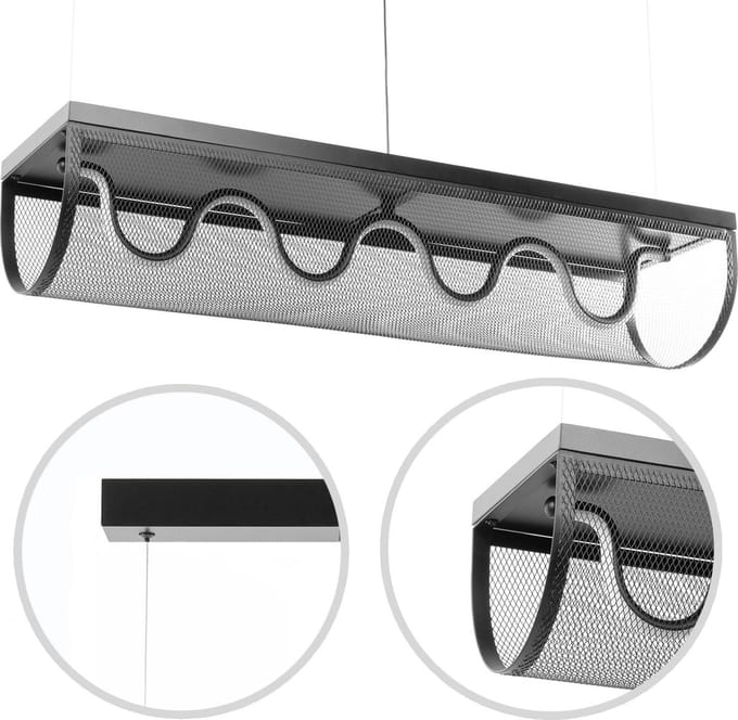 Toolight App1409-Cp Hanglamp Zwart 80X20X100Cm