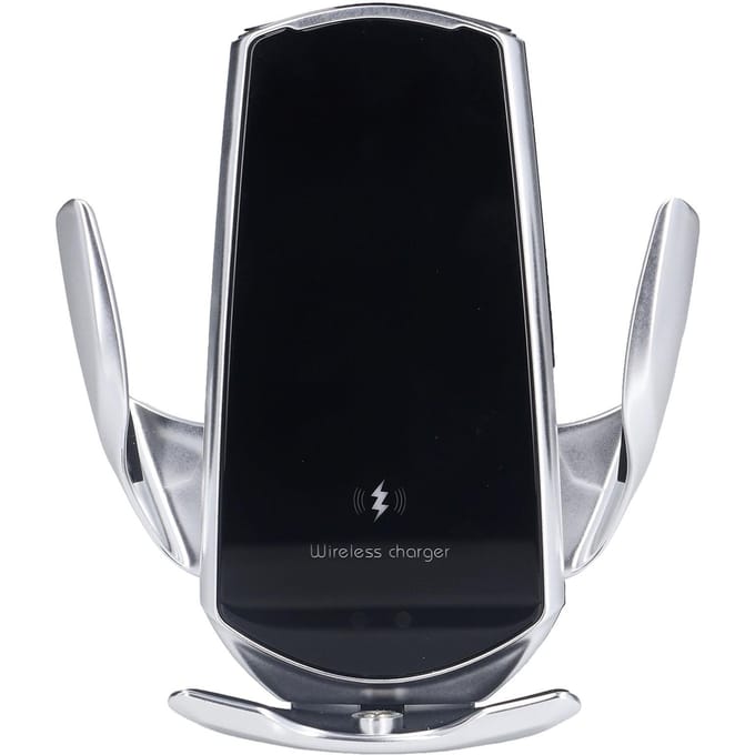 Draadloze autolader USB-voeding Autotelefoonhouder Beugel Slimme infraroodsensorlader voor auto gray