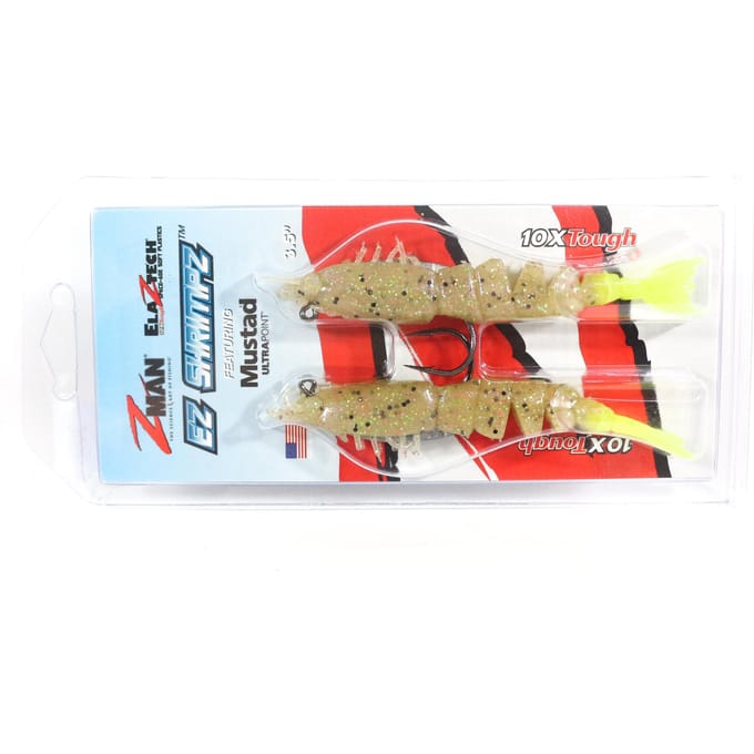 Zman Soft Lure Shrimpz Rigged 3,5 Inch 2/Pack Gebakken Kip (1430) red